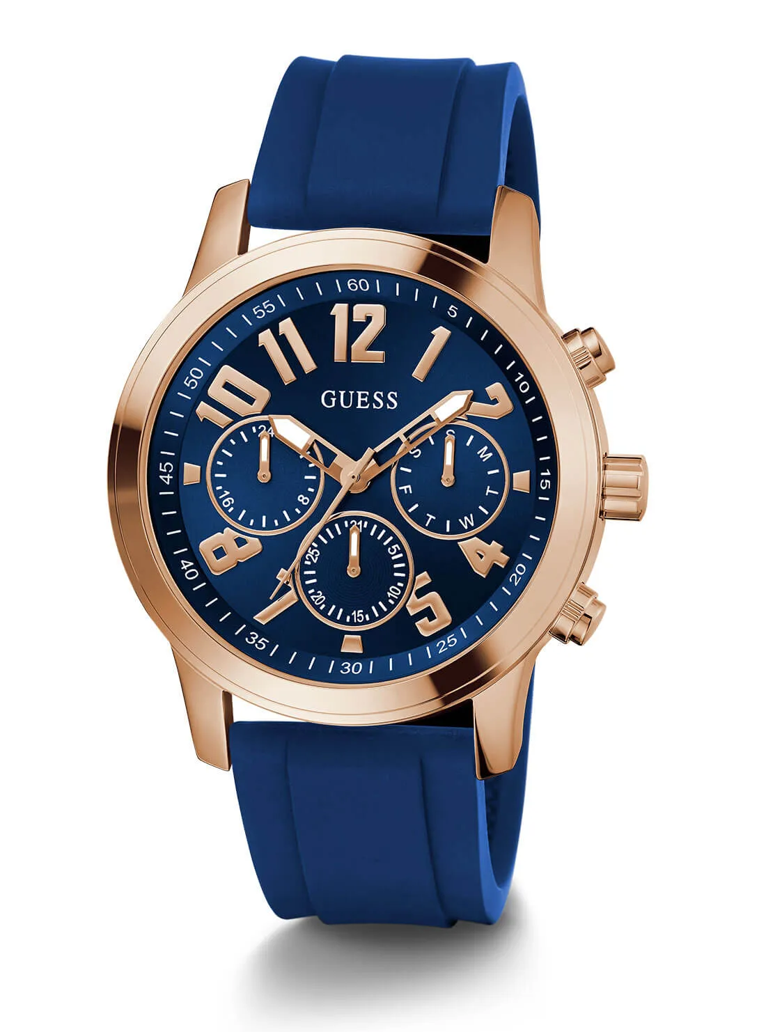 Gold Parker Navy Blue Silicone Watch