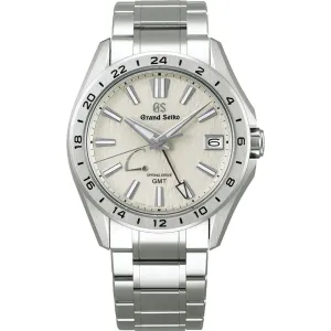 Grand Seiko Evolution 9 Mistflake Spring Drive GMT 41mm Grey Dial Titanium Gents Watch SBGE285G