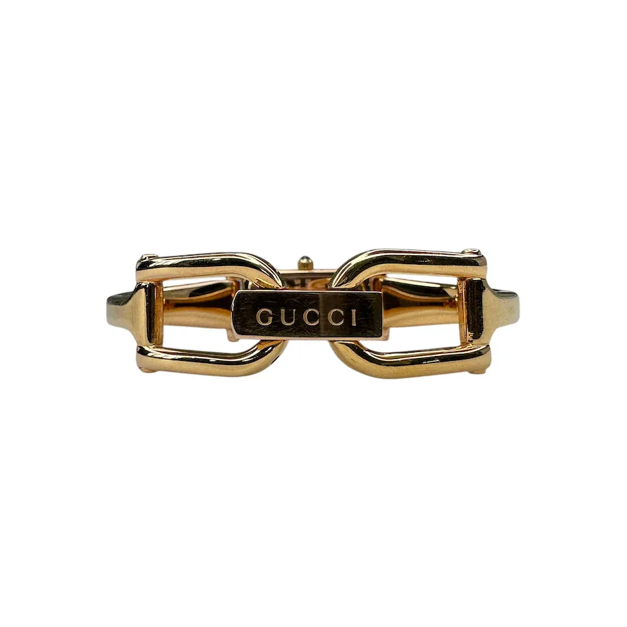 GUCCI 1500L GOLD / BLACK FACE QUARTZ WATCH