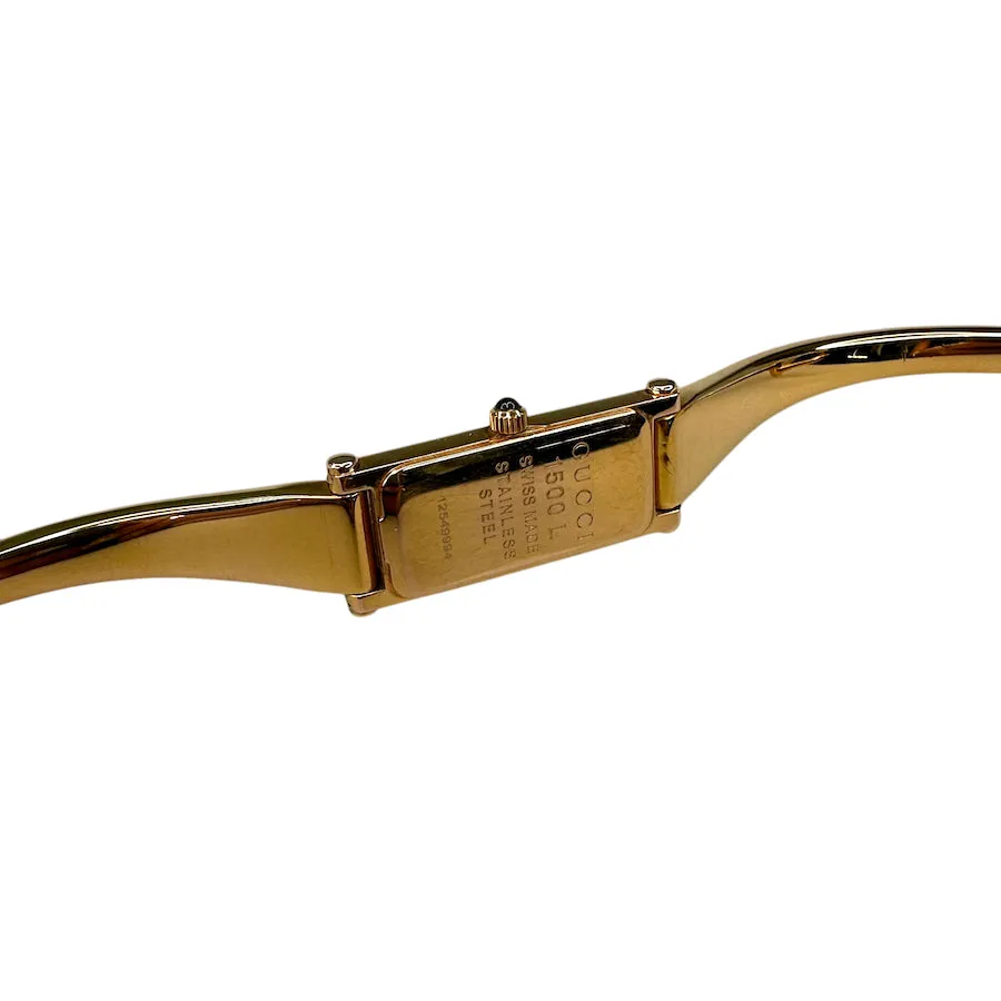 GUCCI 1500L GOLD / BLACK FACE QUARTZ WATCH