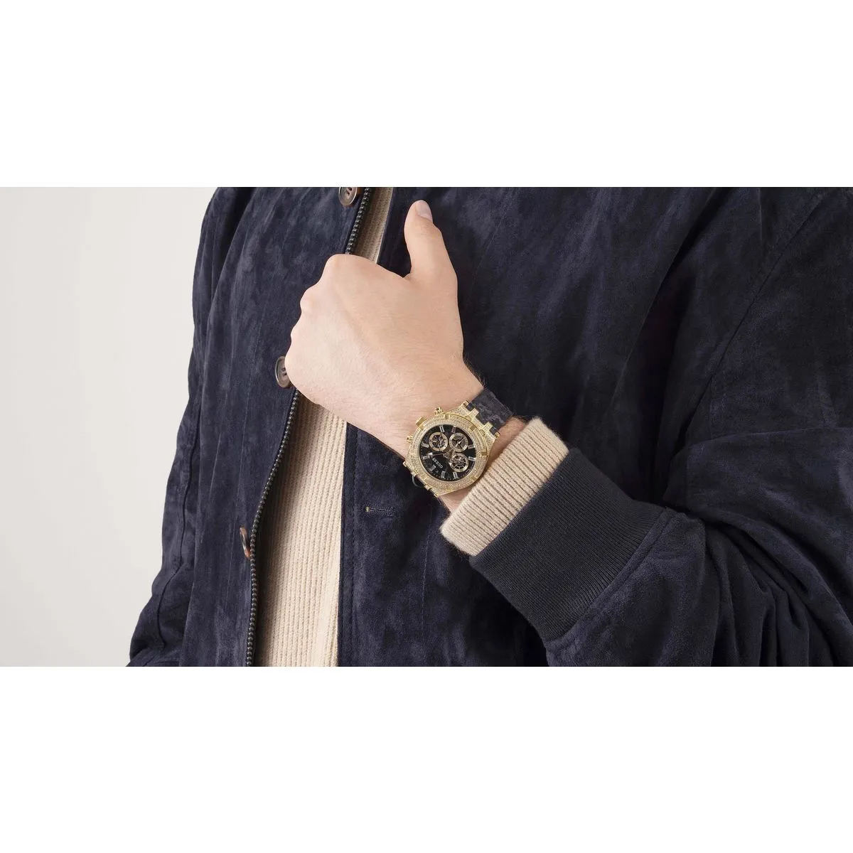 Guess Gold Dial Men Analog Watch - GW0418G2
