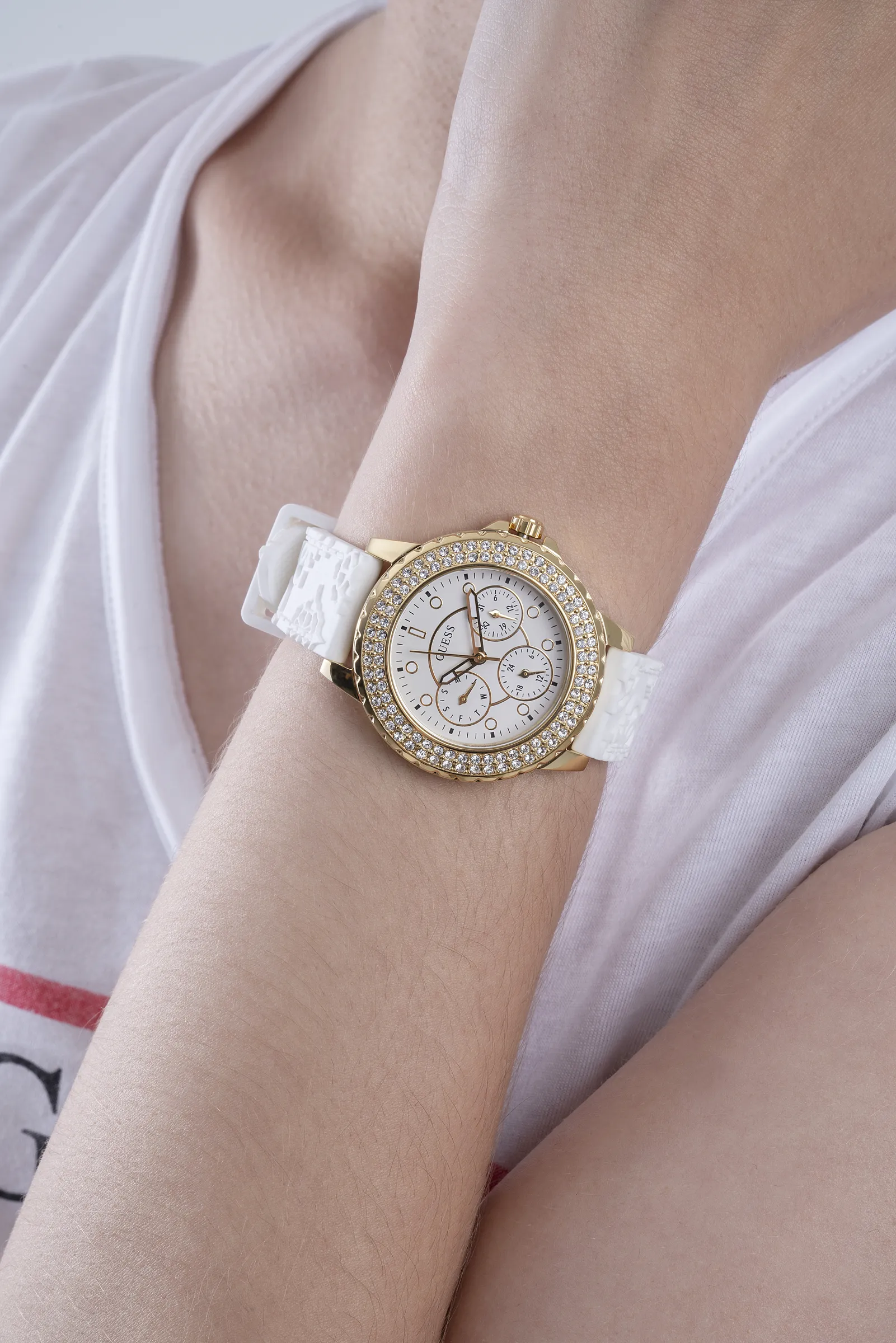 Guess White Dial Women Watch - GW0411L1