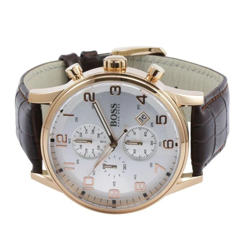 Hugo Boss Aeroliner Chronograph Silver Dial Men's Watch 1512519