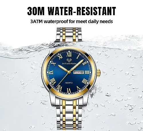 INTIMEMATE Stainless Steel Watches for Men