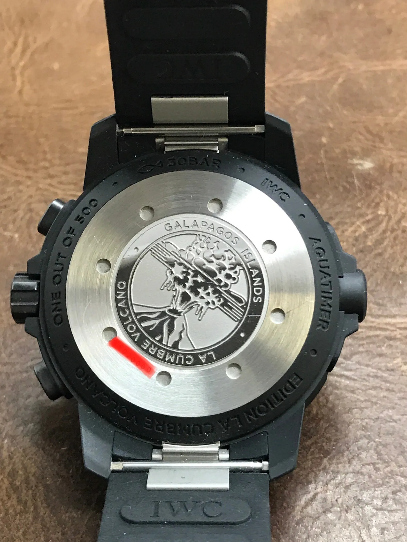 IWC Aquatimer Chronograph La Cumbre Volcano Galapagos IW379505 Black Dial Automatic Men's Watch