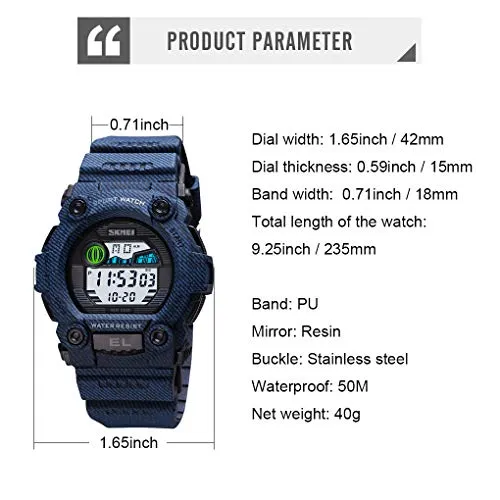 Kids Camouflage LED Sports Waterproof Digital Military Watch