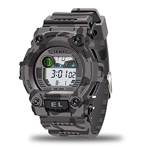 Kids Camouflage LED Sports Waterproof Digital Military Watch