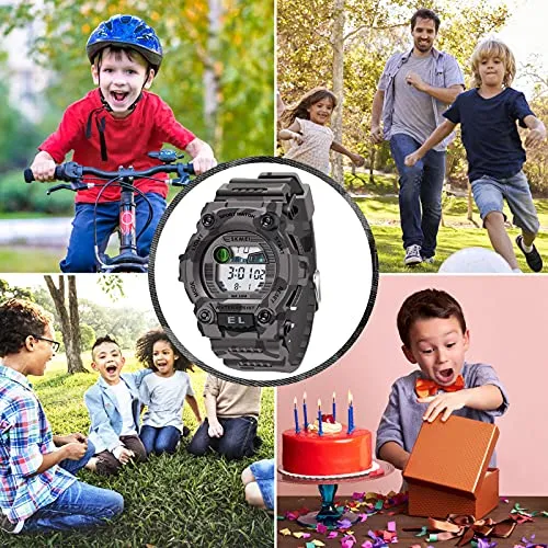 Kids Camouflage LED Sports Waterproof Digital Military Watch