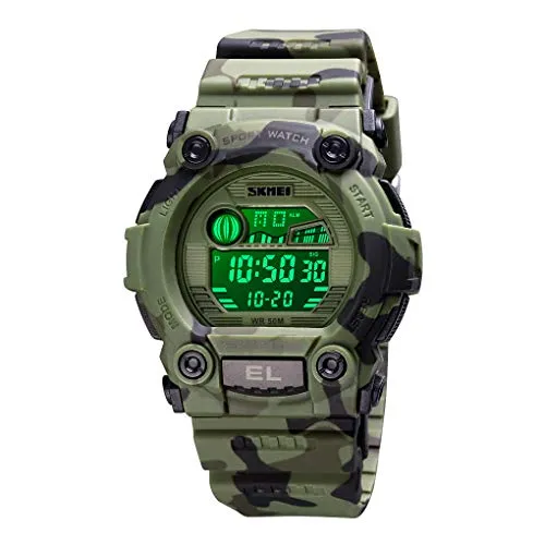 Kids Camouflage LED Sports Waterproof Digital Military Watch