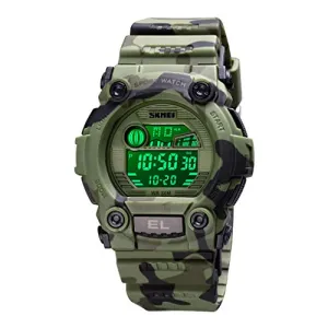 Kids Camouflage LED Sports Waterproof Digital Military Watch
