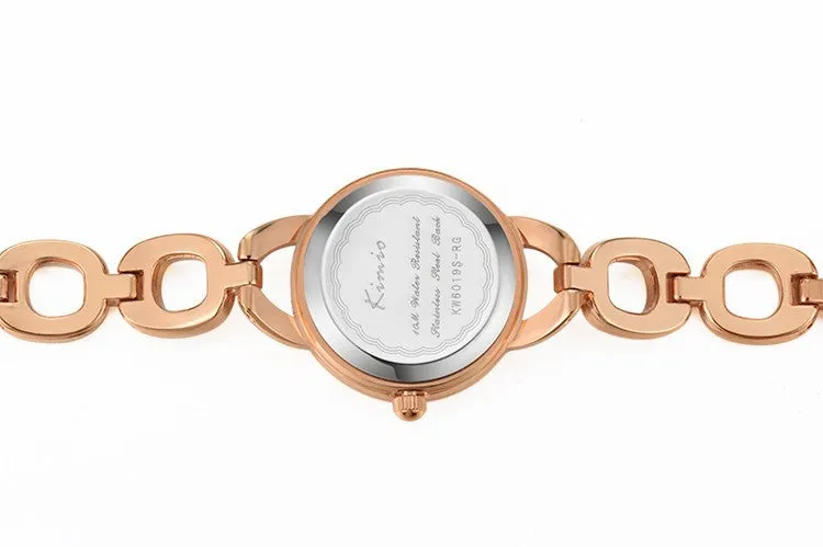 KIMIO New Women Fashion Bracelet Watch Luxury Rhinestone Women Dress Watch Analog Display Quartz Watch