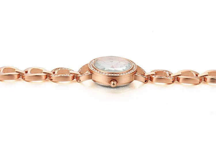 KIMIO New Women Fashion Bracelet Watch Luxury Rhinestone Women Dress Watch Analog Display Quartz Watch