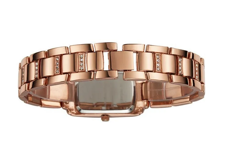 KIMIO New Women Quartz Watch IP Plating Gold Stainless & Rhinestone Band Casual Watch Women Wristwatch