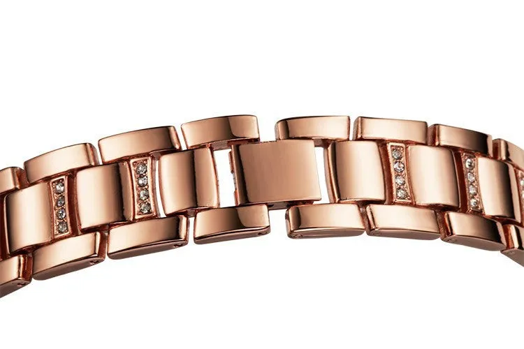 KIMIO New Women Quartz Watch IP Plating Gold Stainless & Rhinestone Band Casual Watch Women Wristwatch