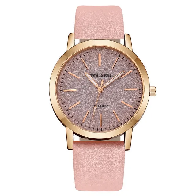 Leather Casual Watch For Women