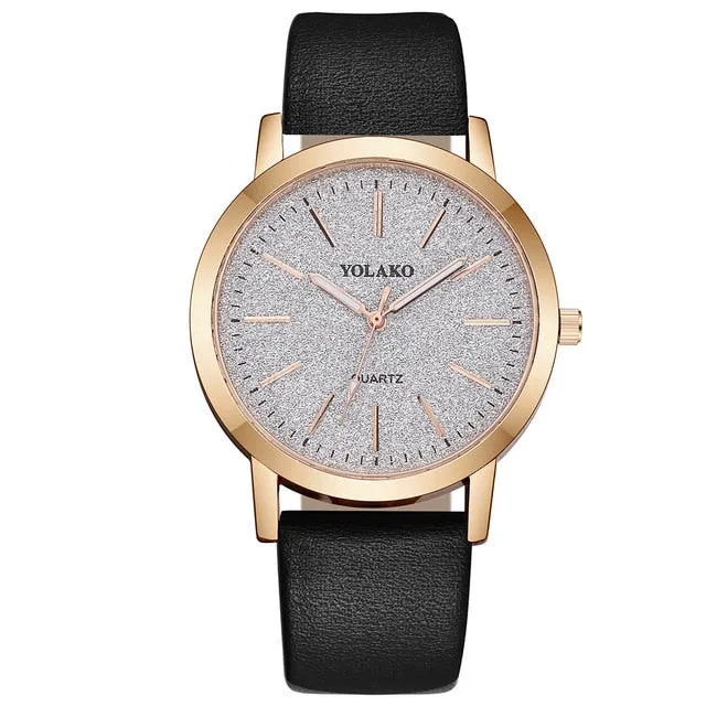 Leather Casual Watch For Women