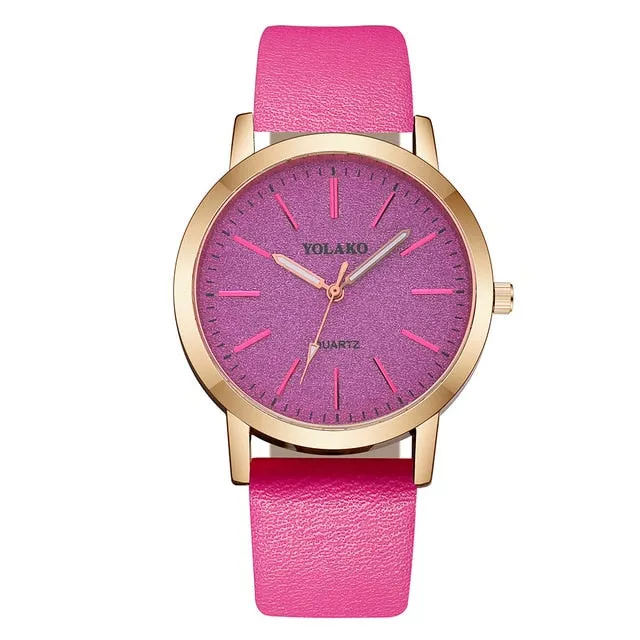 Leather Casual Watch For Women