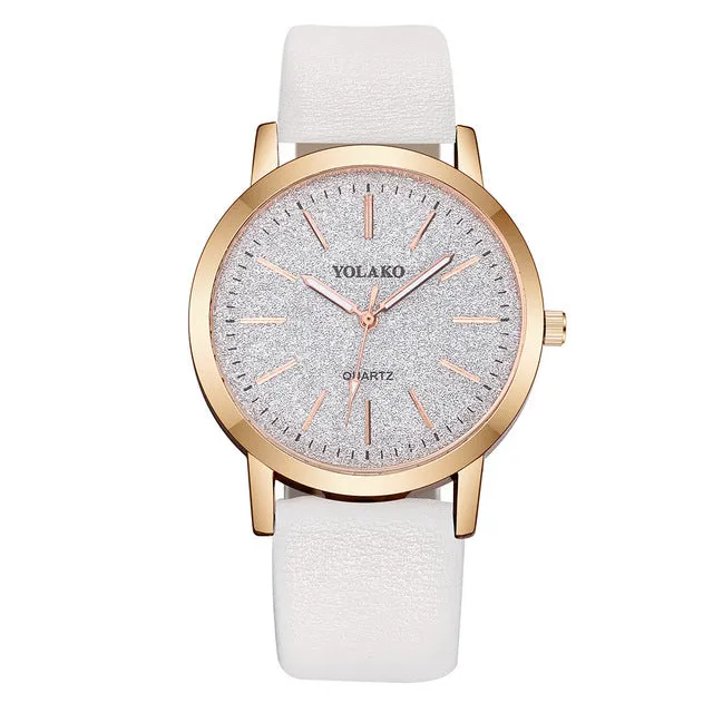 Leather Casual Watch For Women