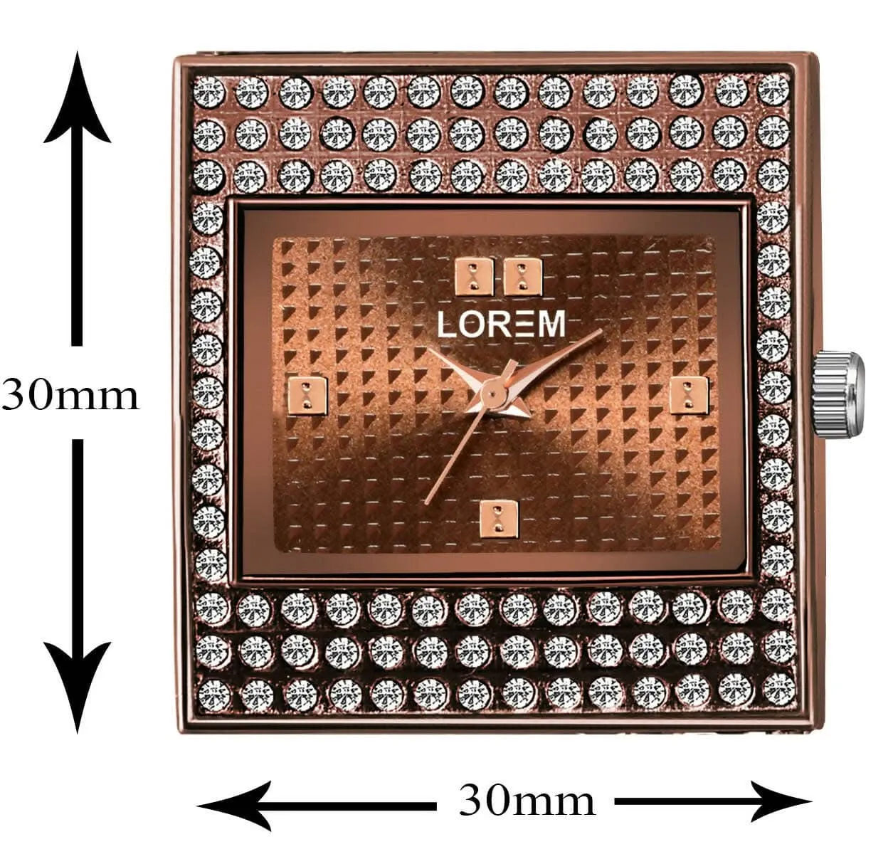 LOREM Brown Square Braclet Analog Watch For Women LR289