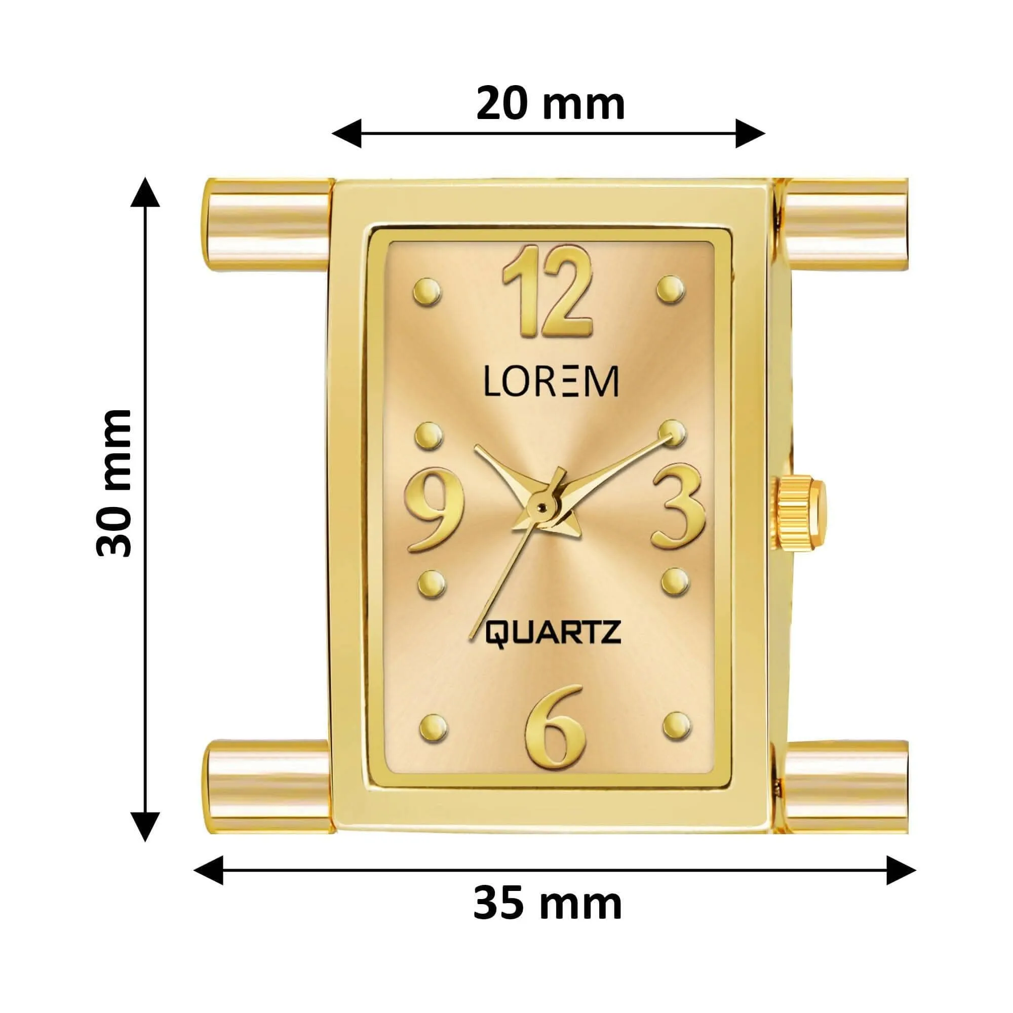 LOREM Gold Trending Square Braclet Analog Watch For Women LR294