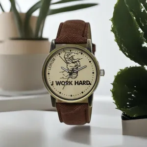 LOREM Grey Work Hard Analog Watch For Men LR29