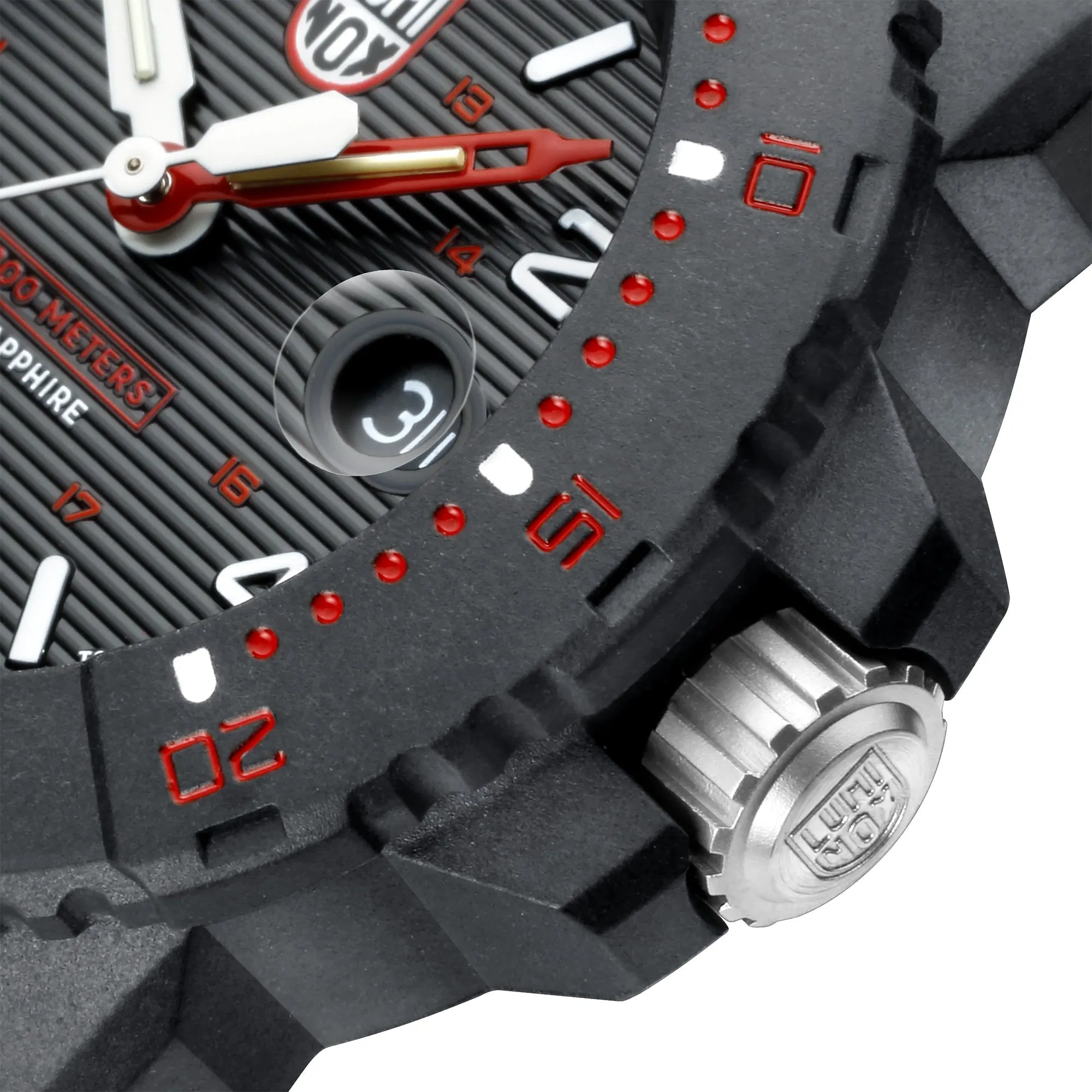 Luminox Navy SEAL CARBONOX Black Dial Black Rubber Strap Date Divers Quartz Mens Watch XS.3615