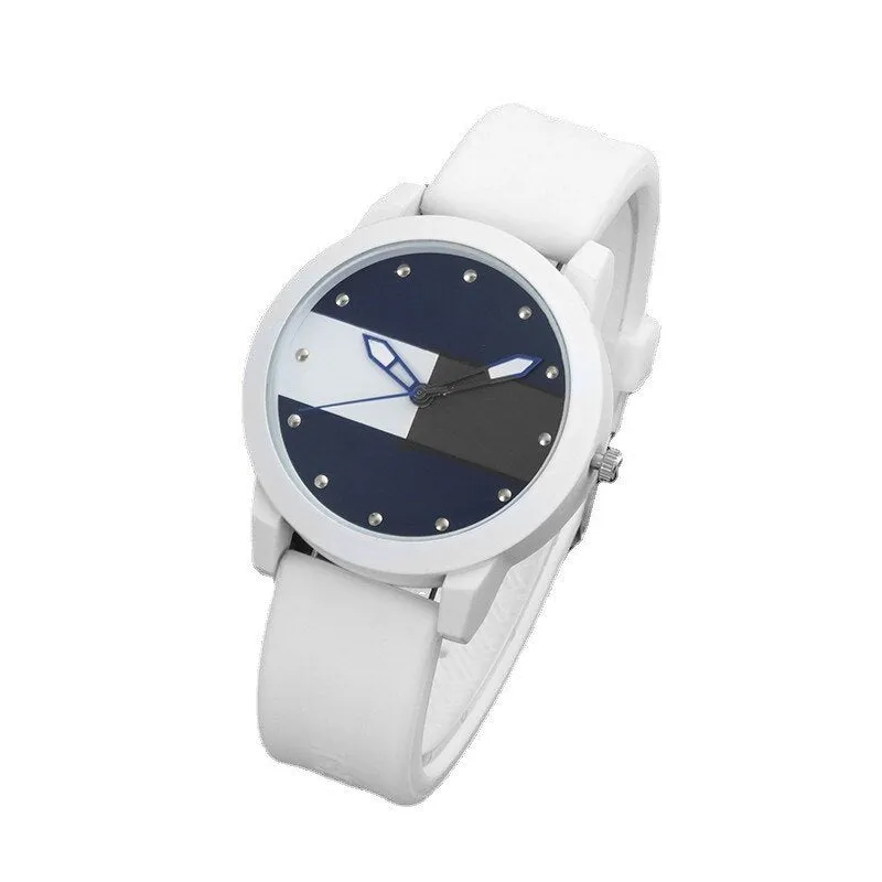 Luxury Big Dial Watch Men Silicone Band Quartz Wristwatch