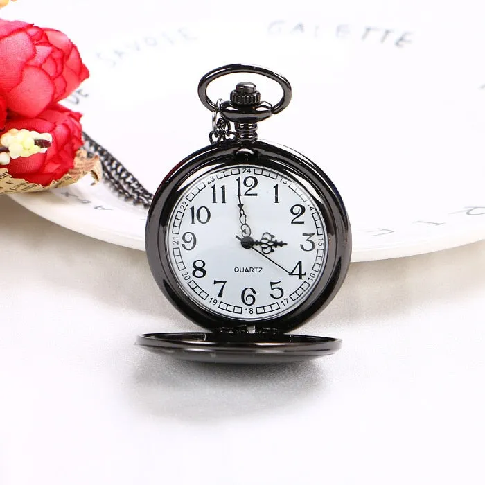 Luxury Smooth Silver Pendant Pocket Watch