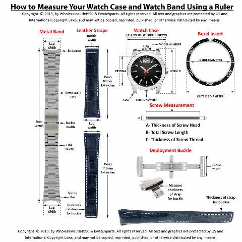 MEASURMENT RULER WATCH BAND STRAP GAUGE FOR ROLEX 6MM TO 30MM WATCH LUG TOOL