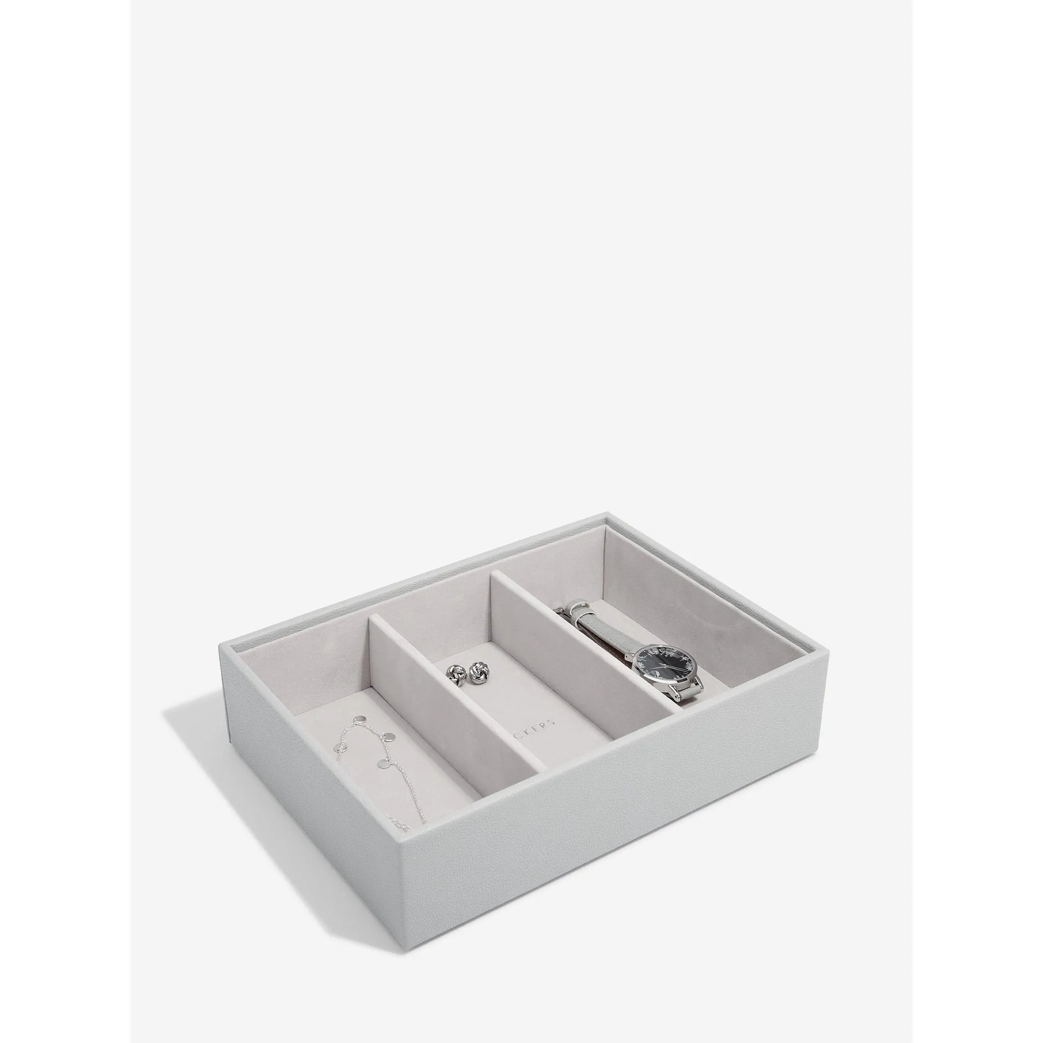 Medium Classic Jewellery Box Watch and Accessories Layer in Pebble Grey