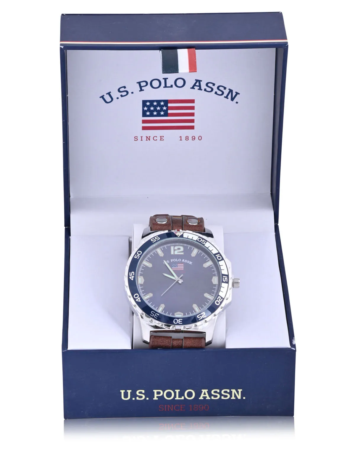 MEN'S CLASSIC BROWN STRAP ANALOG WATCH