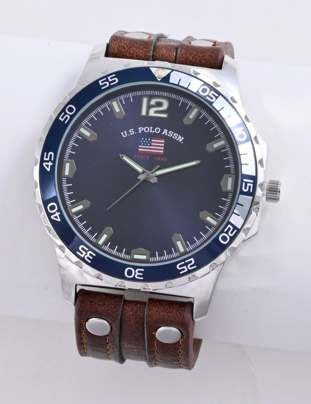 MEN'S CLASSIC BROWN STRAP ANALOG WATCH