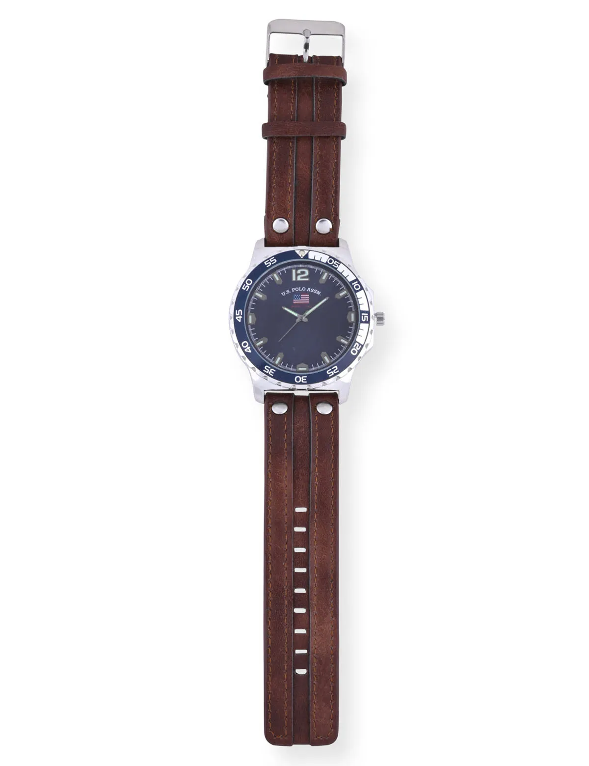 MEN'S CLASSIC BROWN STRAP ANALOG WATCH