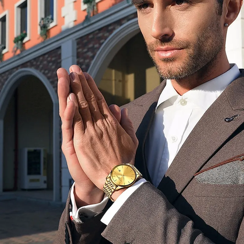 Men's Ultra-Thin Luxury Analog Quartz Watch w/Calendar