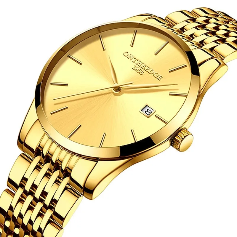Men's Ultra-Thin Luxury Analog Quartz Watch w/Calendar