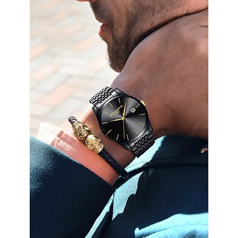 Men's Ultra-Thin Luxury Analog Quartz Watch w/Calendar