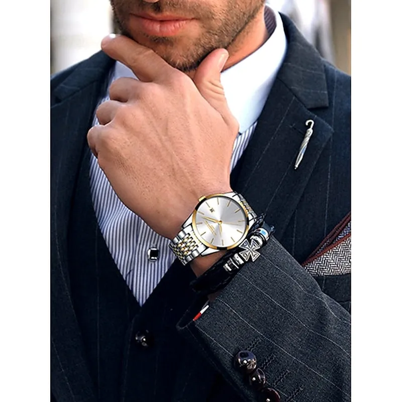 Men's Ultra-Thin Luxury Analog Quartz Watch w/Calendar