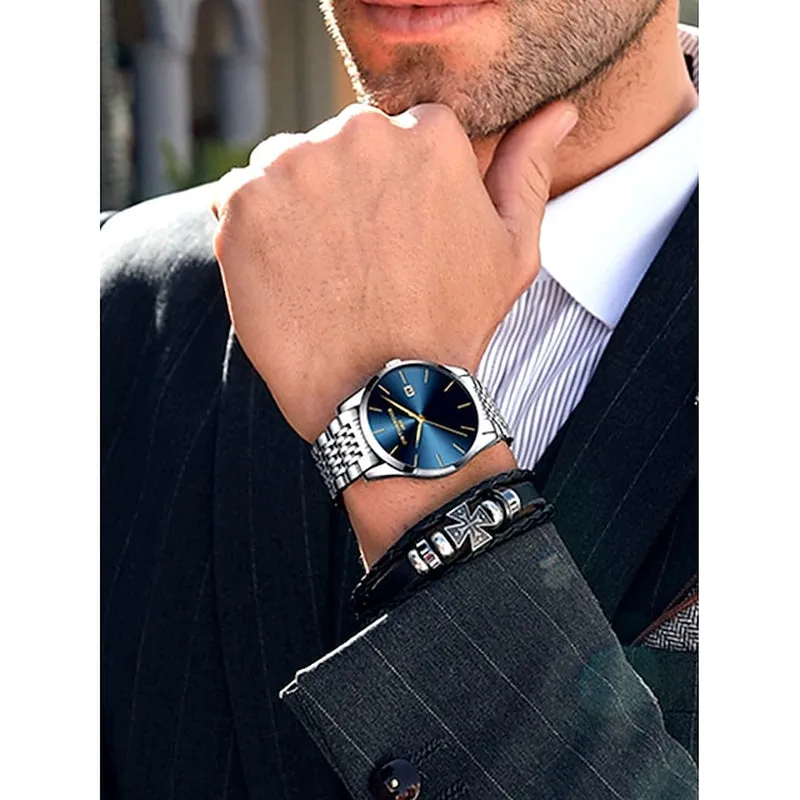 Men's Ultra-Thin Luxury Analog Quartz Watch w/Calendar