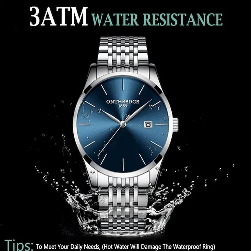 Men's Ultra-Thin Luxury Analog Quartz Watch w/Calendar