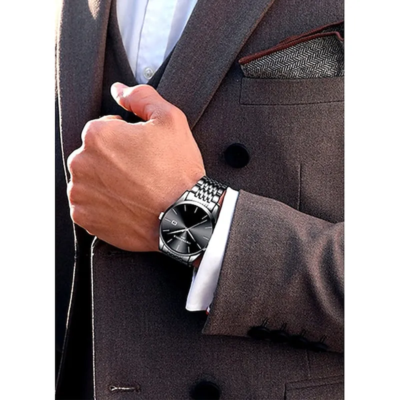 Men's Ultra-Thin Luxury Analog Quartz Watch w/Calendar