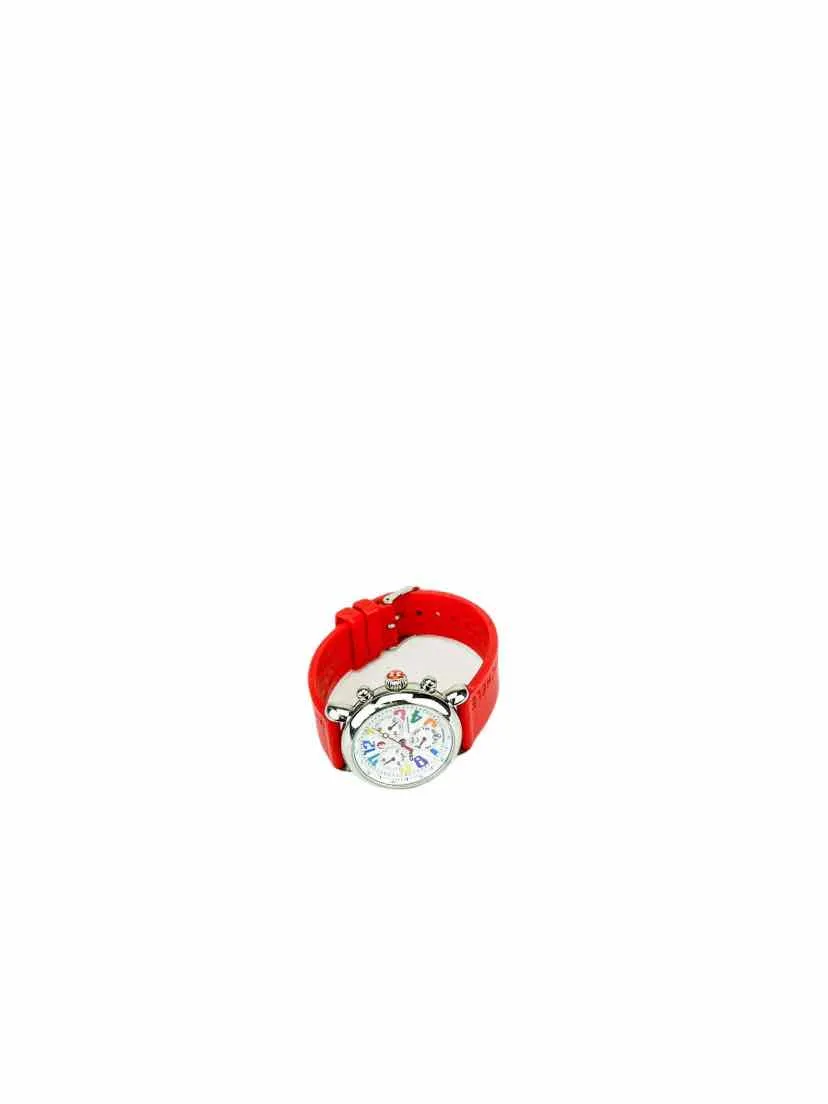 Michele Women's CSX Carousel Chronograph Watch Red   extra bands