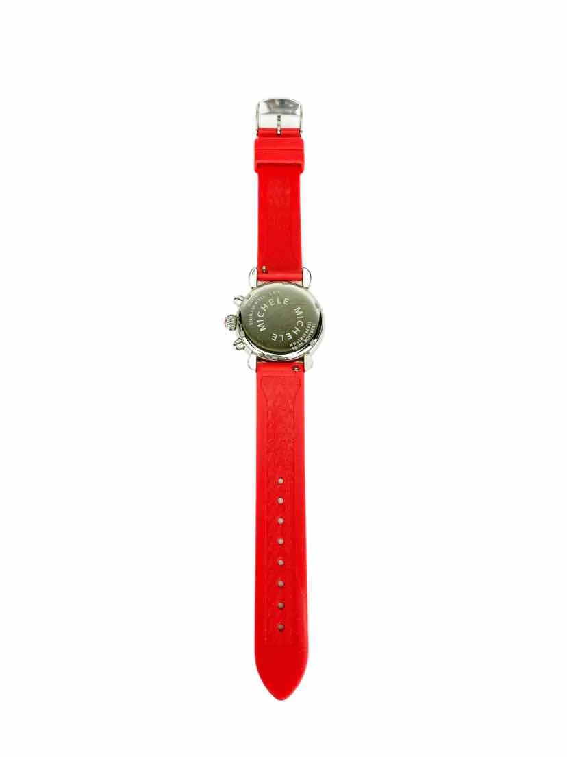 Michele Women's CSX Carousel Chronograph Watch Red   extra bands