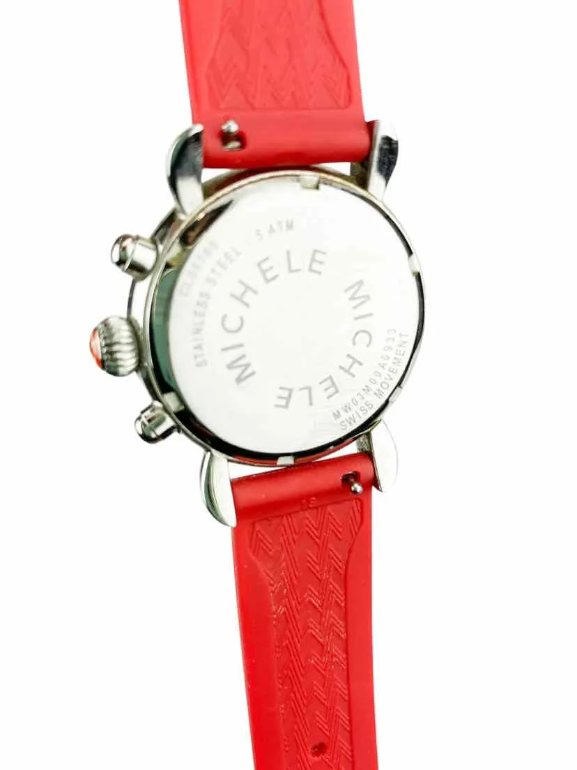 Michele Women's CSX Carousel Chronograph Watch Red   extra bands