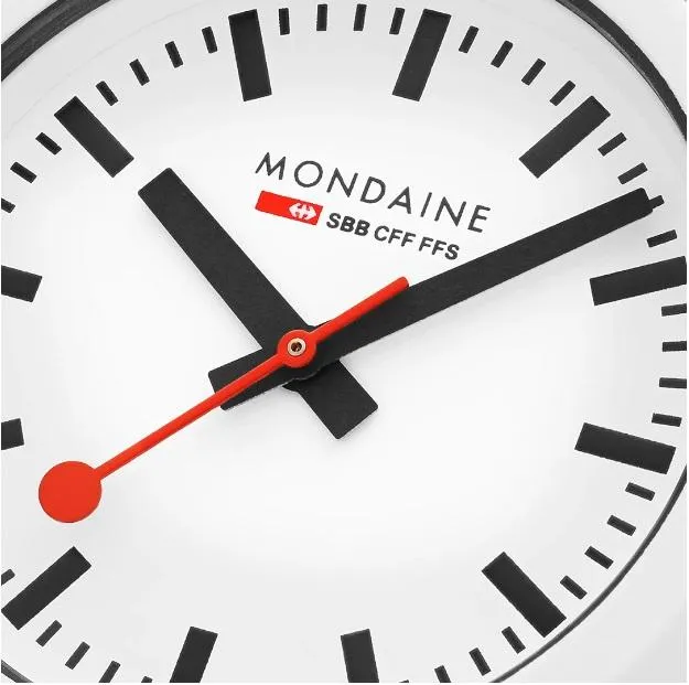 Mondaine essence, 32mm, black and white sustainable watch MS1.32110.LA