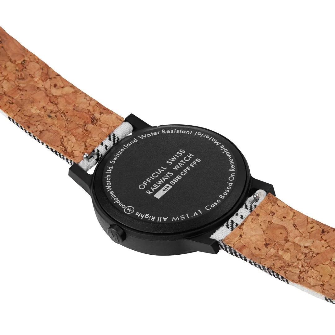 MONDAINE essence, 41mm, vegan sustainable watch, MS1.41120.LB