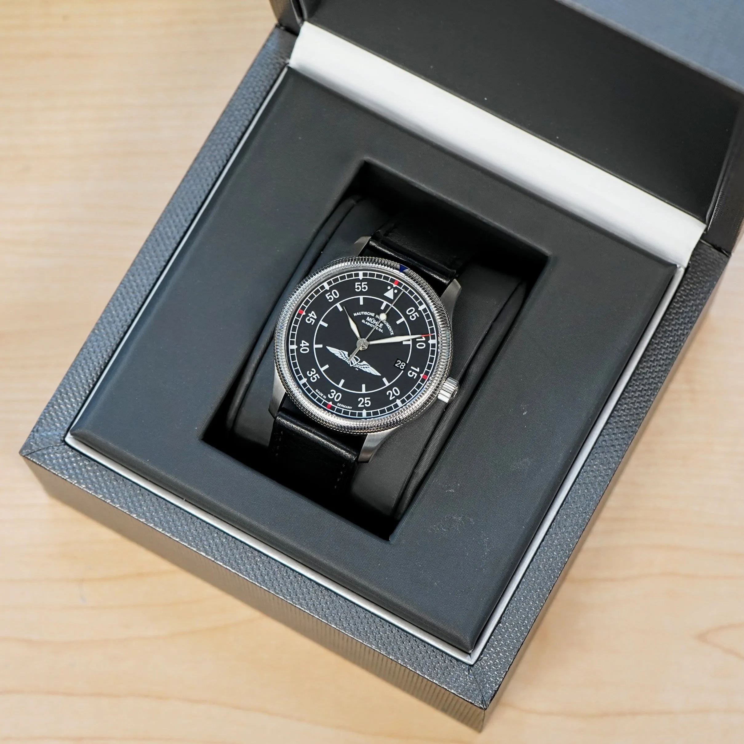 MUHLE GLASHUTTE AOPA Aerosport Limited Edition Watch M1-37-34-401 Automatic Wristwatch - ALL Original BOX & Papers!