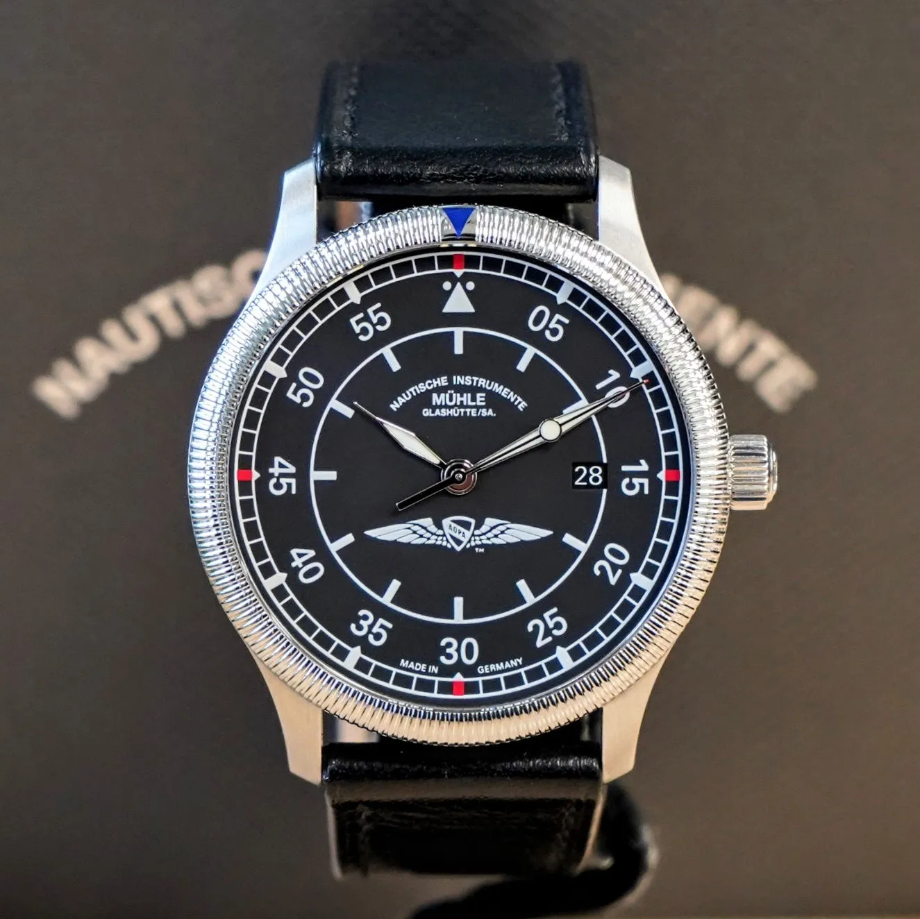 MUHLE GLASHUTTE AOPA Aerosport Limited Edition Watch M1-37-34-401 Automatic Wristwatch - ALL Original BOX & Papers!