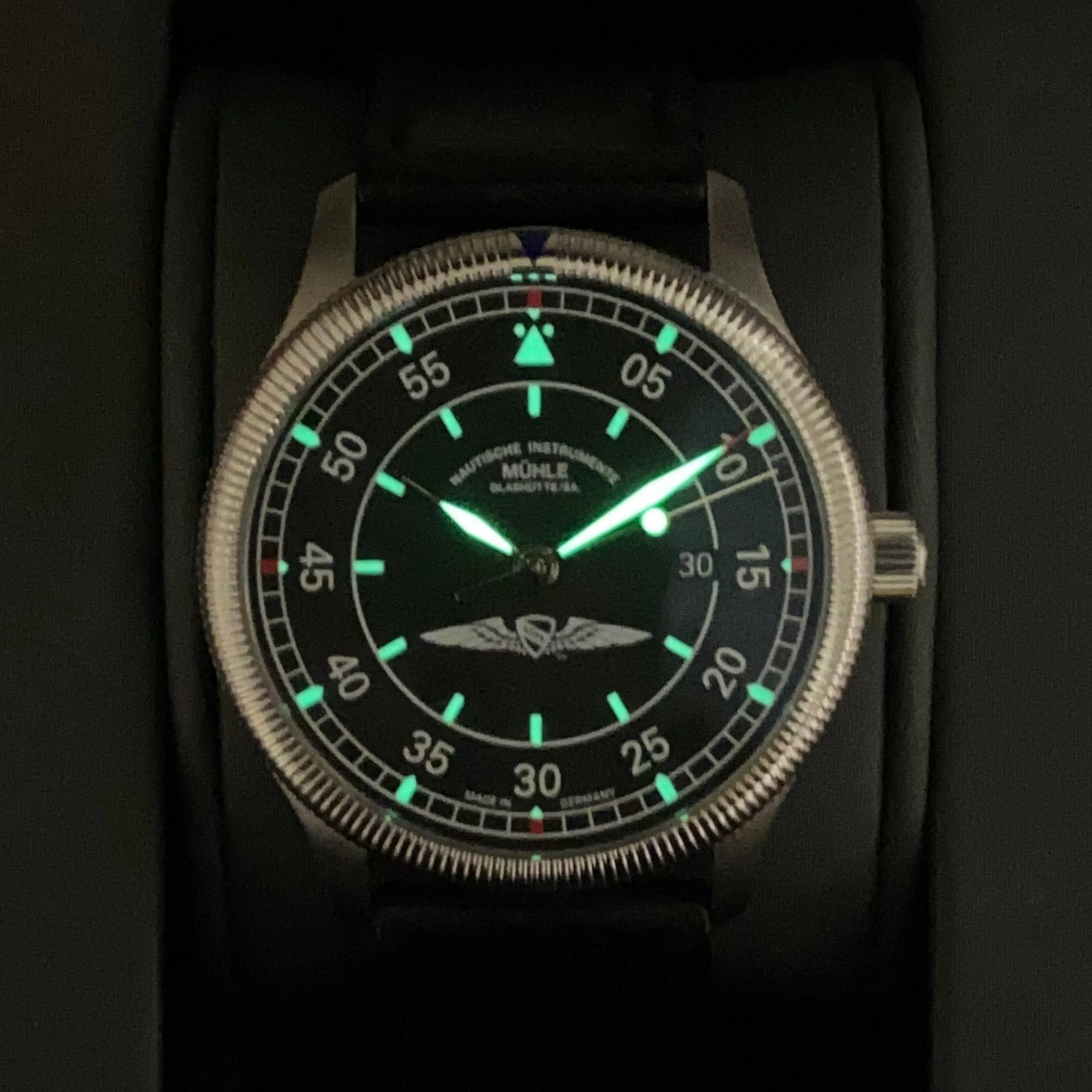 MUHLE GLASHUTTE AOPA Aerosport Limited Edition Watch M1-37-34-401 Automatic Wristwatch - ALL Original BOX & Papers!