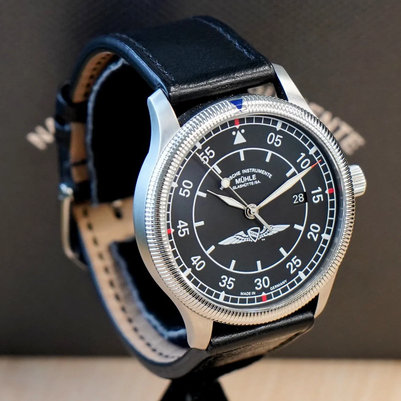 MUHLE GLASHUTTE AOPA Aerosport Limited Edition Watch M1-37-34-401 Automatic Wristwatch - ALL Original BOX & Papers!