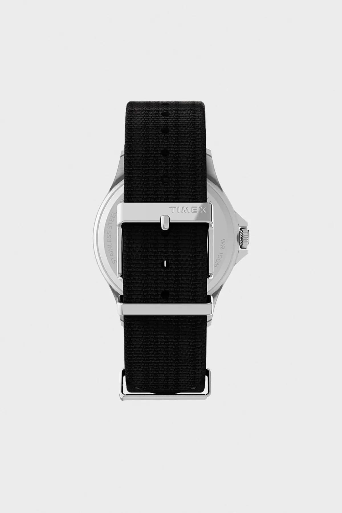 Navi XL Fabric Slip-Thru Strap Watch - Stainless/Black